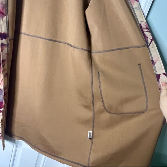 Anthropologie Solitaire Faux Suede Boho Fall Floral Duster Jacket Medium EUC - Picture 13 of 15